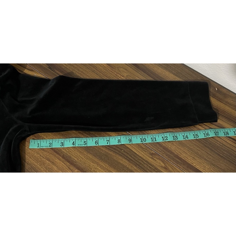Vintage Lauren Ralph Lauen Velvet Hoodie Crest Black Jacket P/M cottonblend - Picture 12 of 14